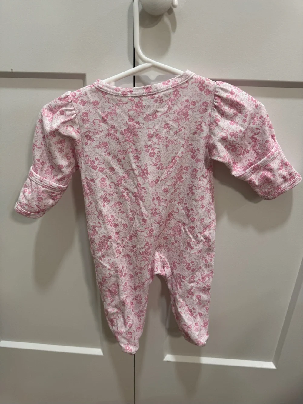 Kissy Kissy Pink Floral Footed One-Piece